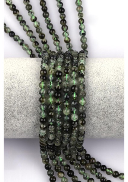 Prehnite Doğal Taş Dizi 4 mm Küre Kesim