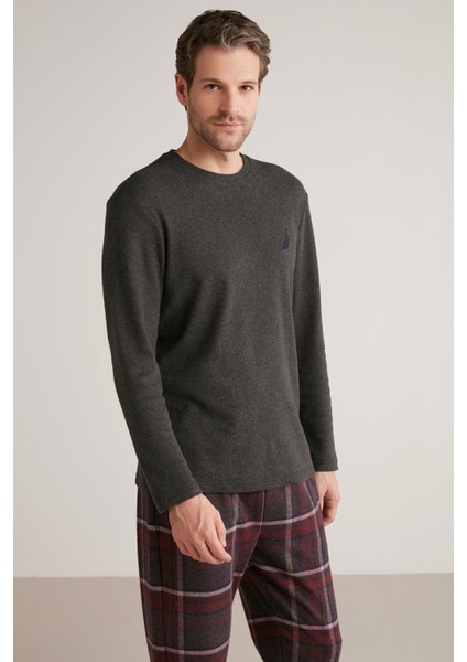 Uzun Kol Ekoseli Erkek Pijama Takım M612 fiyatları