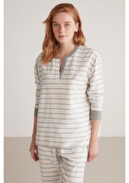 Uzun Kol Yumuşak Dokulu Kadın Pijama Takım W613 fiyatları