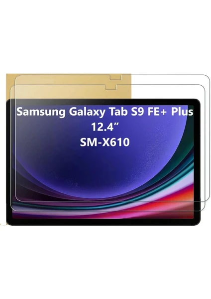 ECR MOBILE Samsung Galaxy Tab S9 FE Plus 12.4 Inç SM-X610 Için Ekran Koruyucu 9h Nano Esnek Cam Tam Uyumlu