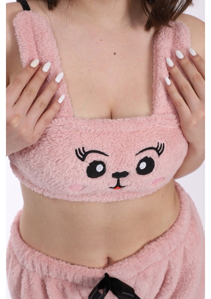 Peluş Şortlu Pijama Takımı