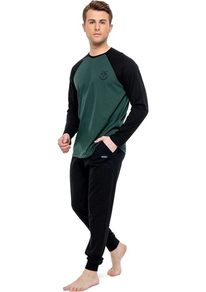 Pamuklu Sıfır Yaka Erkek Pijama Takım