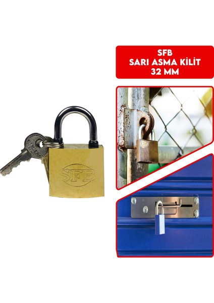 Sarı Asma Kilit (30NO)
