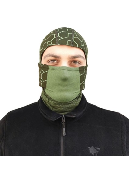 Haki Termal Rüzgar Geçirmez Balaklava Kar Maskesi