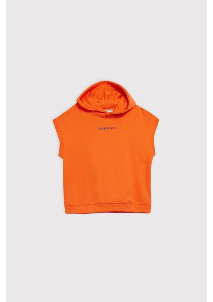 (Kids Boy) Kapüşonlu Loose Fit Kolsuz Sweatshirt indirimleri