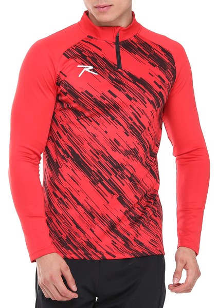 Erkek Yarım Fermuarlı Sweatshirt Dıgnus Kırmızı
