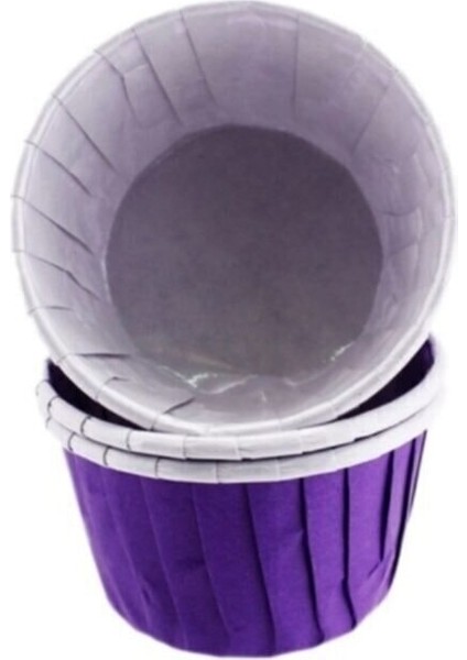 Cupcake Kalıbı Minik Boy Düz Renk 38X30 mm 100 Adet Mor
