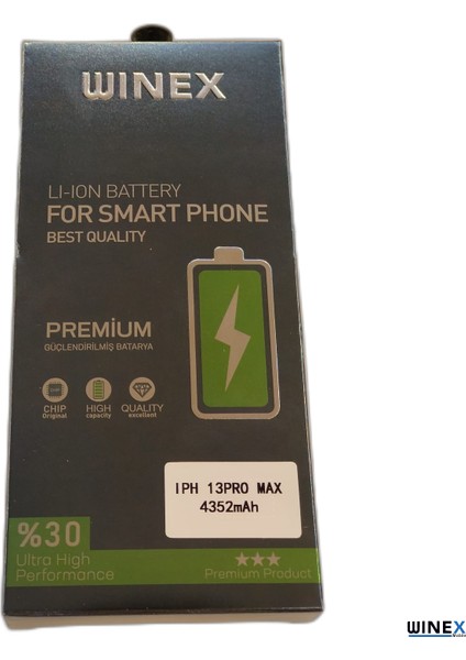 Iphone 13 Pro Max Uyumlu Güçlendirilmiş Premium Batarya