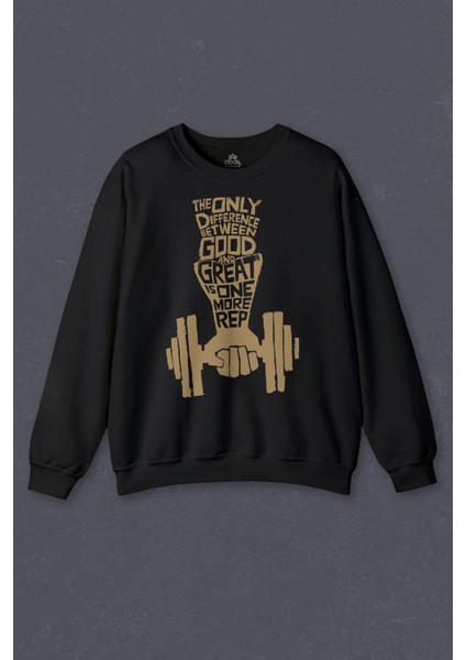 Sweatshirt Fitness Top Gym Tshirt Vücut Geliştirme Body Spor Baskılı Sweat