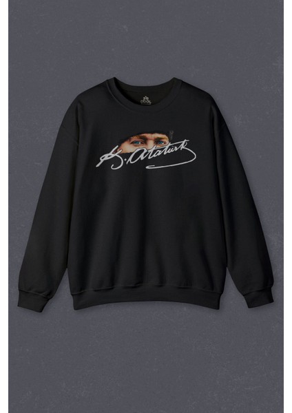 Sweatshirt Atatürk Imzası Gazi Mustafa Kemal Imzalı Baskılı Sweat