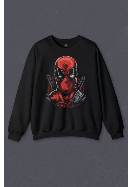 Sweatshirt Deadpool Marvel Spiderman Hulk Iron Man Film Movie Baskılı Sweat