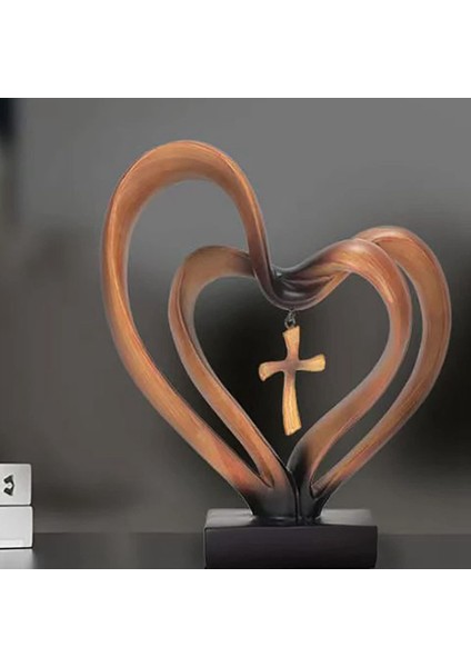 Paskalya Isa Dolanmış Kalpler Çapraz Dekor, 2 Birleştirilmiş Kalp (Yurt Dışından) fiyatları