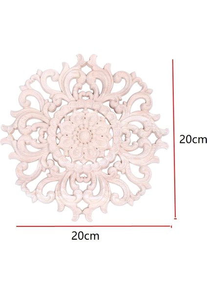 Ahşap Kabartmalı Sütunlar Oyma Çıkartması Köşe Onlay Mesaj Şekli Ev Dekor (Yurt Dışından)