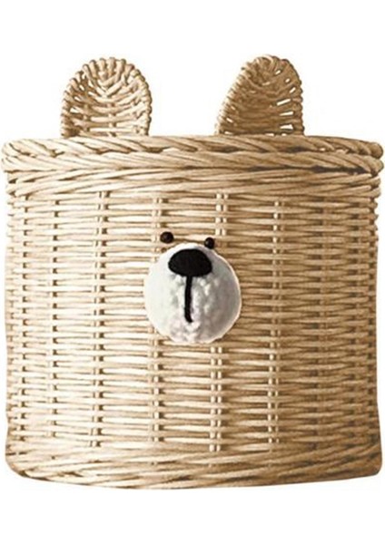 Ev A Için Doku Kutusu Rattan Ayı Doku Tutucu Masaüstü Süsleme (Yurt Dışından)