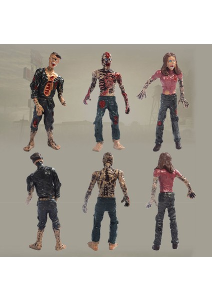 6 Adet/grup 10 cm Walking Dead Zombi Aksiyon Figürleri Oyuncaklar Film (Yurt Dışından)