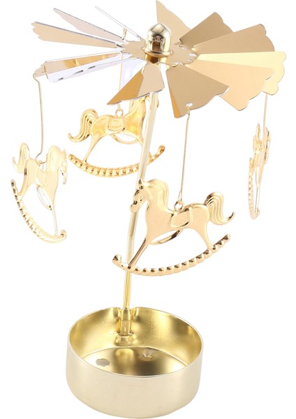 2pcs Altın Metal Mumluklar Oda Dekorasyonu Dönen Mum Altın (Yurt Dışından)