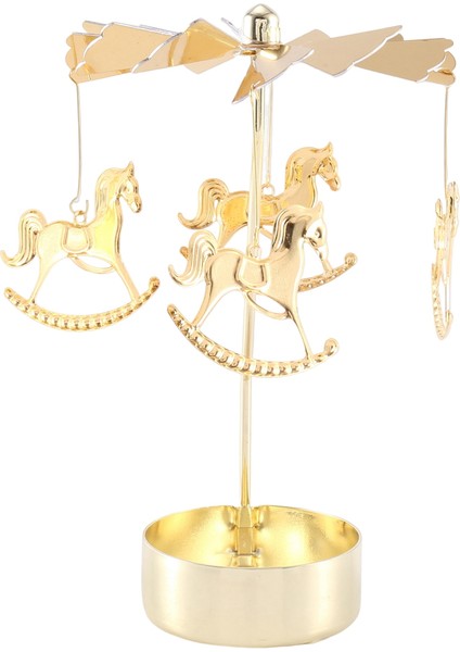 2pcs Altın Metal Mumluklar Oda Dekorasyonu Dönen Mum Altın (Yurt Dışından)