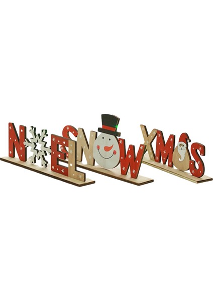Noel Mektup Kartı Masa Plaketi Noel Kardan Adam-Masa Tabelası (Yurt Dışından)