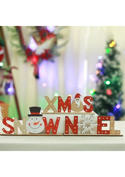 Noel Mektup Kartı Masa Plaketi Noel Kardan Adam-Masa Tabelası (Yurt Dışından)
