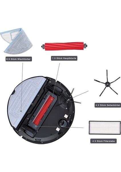 Roborock S7 Için Rulo Fırça Bez Filtre Yan Fırça Aksesuarları (Yurt Dışından) fiyatları