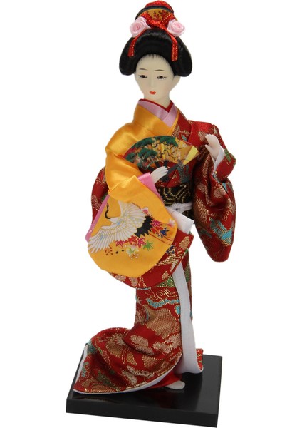 Japon Geyşa Bebekler Kimono El Yapımı Ipek Halk Dekor Ekran A21 (Yurt Dışından)