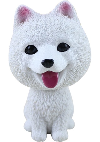 Araba Dekorasyonu-Samoyed Için Simülasyon Sallayarak Kafa Köpek Reçinesi (Yurt Dışından)
