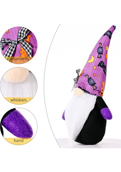 Adet Cadılar Bayramı Gnome Tatil Dekoru - El Yapımı Tomte, Isveç Peluş Bebek (Yurt Dışından)