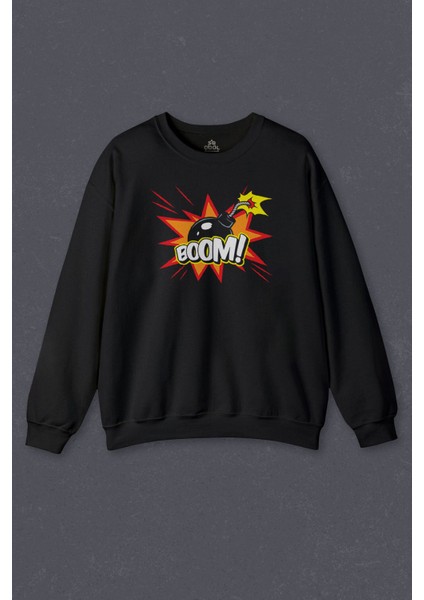 Sweatshirt Boom Bomba Eğlenceli Funny El Bombası Baskılı Sweat