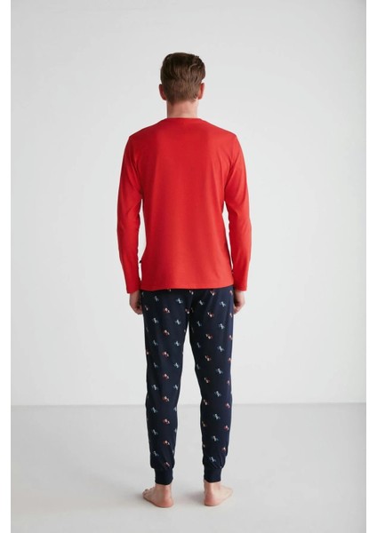 Pierre Cardin U.S. Polo Assn. Erkek Yuvarlak Yaka Pijama Takımı