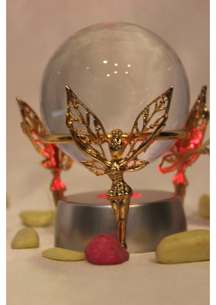 Kristal Cam Küre Pirinç Peri Objeli Gold fiyatları