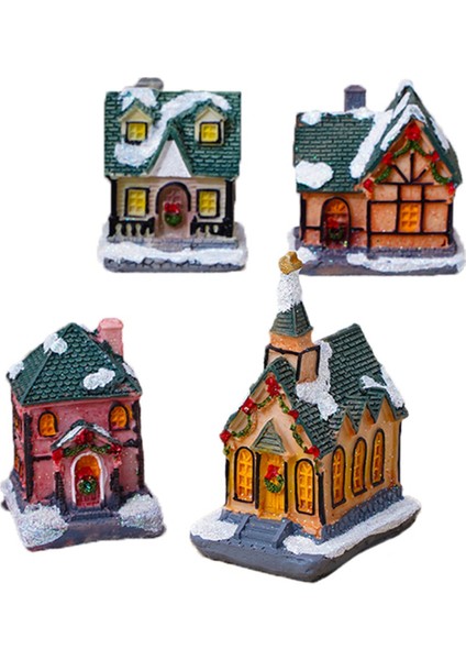 Kış Noel Süsleri Noel Reçine Evi Koleksiyon Heykelcik (Yurt Dışından)