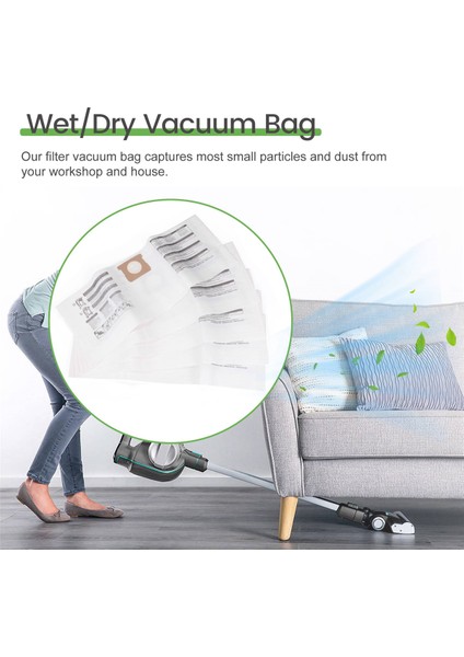 Shop-Vac Ridgid 5-8 Galon Vakum Için 5 Paket Toz Torbası 9066100 (Yurt Dışından)