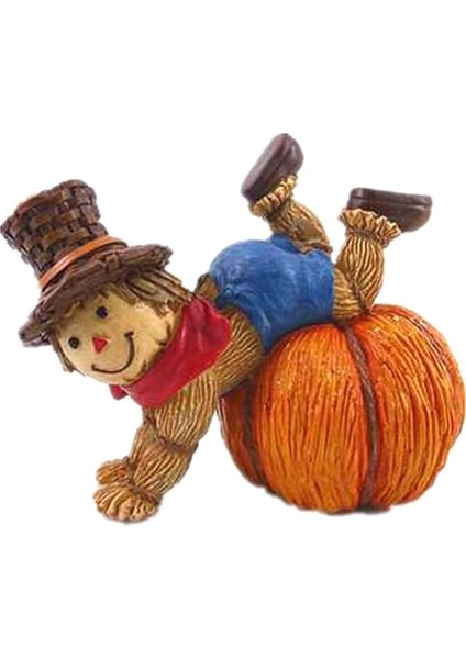 Cadılar Bayramı Dekorasyon Süs Kabak Hasat Heykelcik 13.5X8X10.5CM (Yurt Dışından)