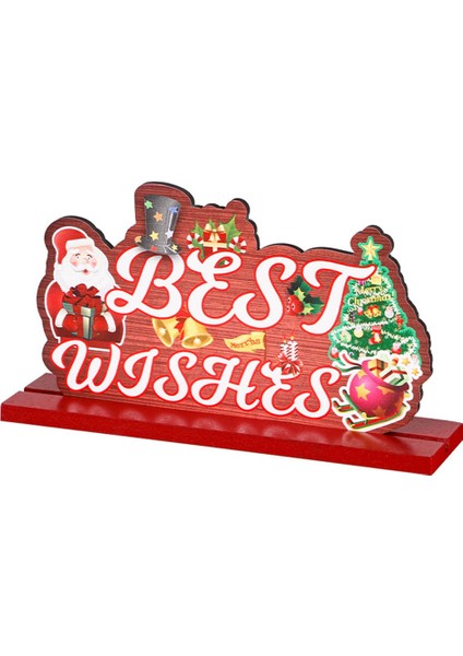 Ev Partisi Için Güzel Noel Ahşap Süsleme Noel Baba Ahşap El Sanatları, C (Yurt Dışından)