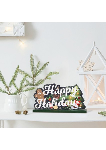 Ev Partisi Için Güzel Noel Ahşap Süsleme Noel Baba Ahşap El Sanatları, C (Yurt Dışından)