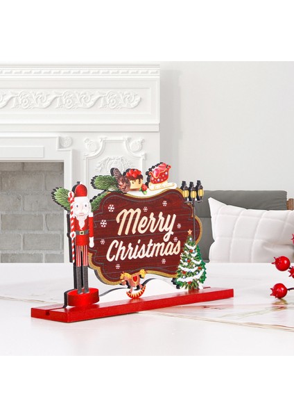 Ev Partisi Için Güzel Noel Ahşap Süsleme Noel Baba Ahşap El Sanatları, C (Yurt Dışından)