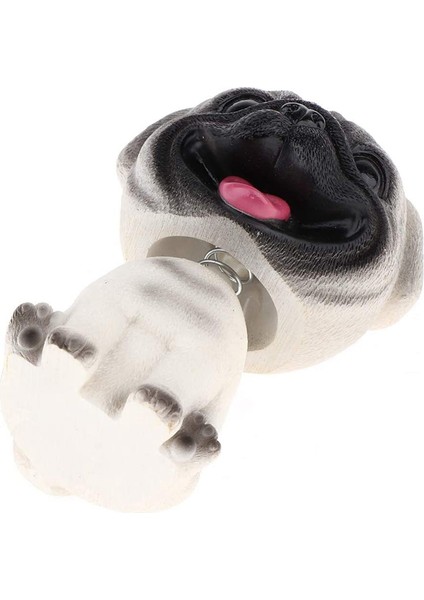 Araba Araç Dekoru Için Reçine Sevimli Bobble Head Köpek Kafa Köpek Yavrusu - Pug (Yurt Dışından)