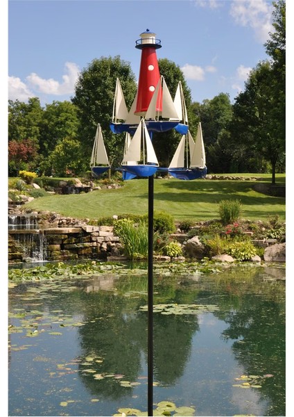 Sanat Rüzgar Heykel Yelkenli Yel Değirmeni Dış Mekan Dekorasyon 85X30CM (Yurt Dışından)