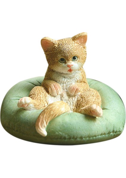Koleksiyon Sevimli Kedi Yavrusu Kedi Heykelcik Mini Peyzaj Süsleri C (Yurt Dışından)