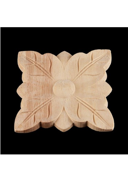 1 Adet Kauçuk Ahşap Oyma Kare Köşe Çiçek Onlay Aplike 8*8 cm (Yurt Dışından)