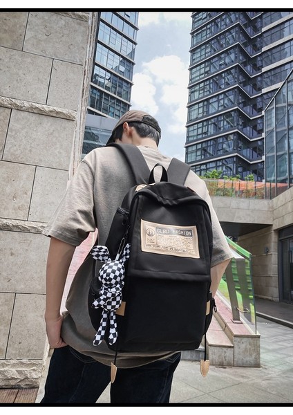 Yeni Japon Açık Hava Seyahat Dubleks Çanta Orijinal Niş Tasarım Büyük Kapasiteli Aşınmaya Dayanıklı Ortaokul Lise Öğrenci Kitap Çantası Kolye ile (Yurt Dışından) modelleri