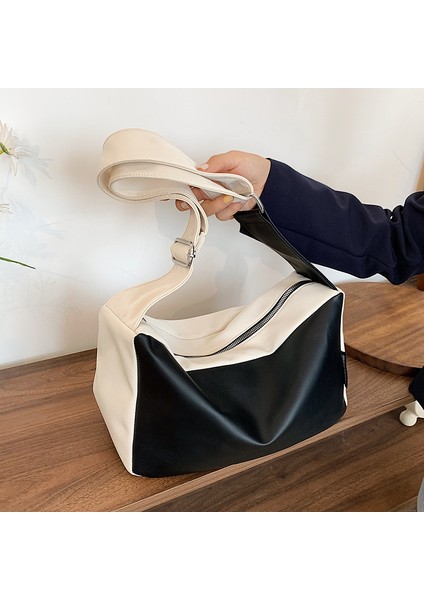 Çanta Kadın 2023 Yeni Rahat Kanvas Çanta Sanat Çanta Üniversite Öğrencisi Sınıf Çantası Renkli Tek Omuz Crossbody Çanta (Yurt Dışından) fırsatları