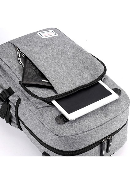 Rahat Sırt Çantası Erkek Su Geçirmez Bilgisayar Sırt Çantası Erkek Büyük Kapasiteli Seyahat Çantası Oxford Kumaş Öğrenci Okul Çantası (Yurt Dışından) fırsatları