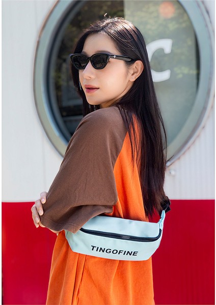 Göğüs Çantası Ins Rahat Basit Su Geçirmez Tek Omuz Sonbahar ve Kış Crossbody Çanta Çift Spor Çok Yönlü Moda Marka Bel Çantası (Yurt Dışından)