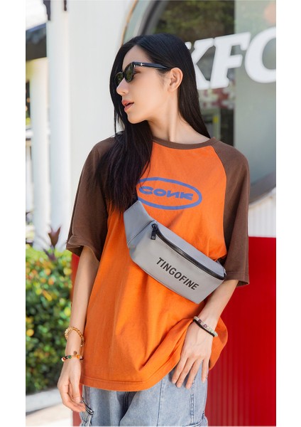Göğüs Çantası Ins Rahat Basit Su Geçirmez Tek Omuz Sonbahar ve Kış Crossbody Çanta Çift Spor Çok Yönlü Moda Marka Bel Çantası (Yurt Dışından)