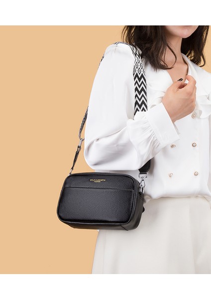 Hakiki Deri Kadın Çantası 2024 Yeni Moda Moda Basit Tek Omuz Crossbody Çanta Ilk Katman Inek Derisi Küçük Kare Çanta (Yurt Dışından)