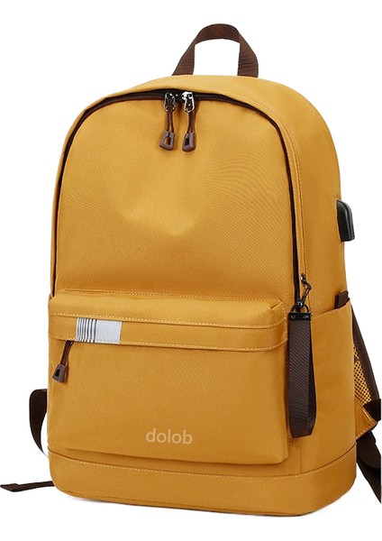 Sırt Çantası Kadın Yeni Moda Okul Çantası Orta Okul Üniversite Öğrencileri Eğlence Seyahat Nötr Düz Renk Oxford Kumaş Sırt Çantası (Yurt Dışından)