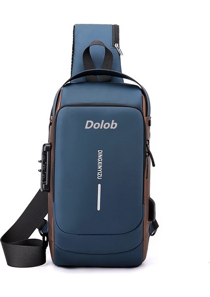 2024 Yeni Göğüs Çantası Erkek Iş Omuz Çantası Teknolojisi USB Hafif Açık Erkek Crossbody Göğüs Çantası (Yurt Dışından)