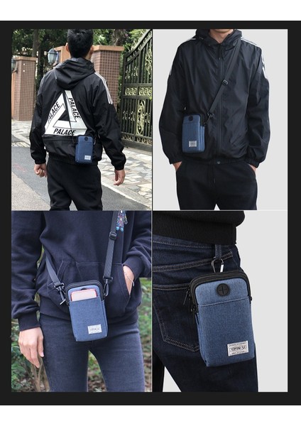 2023 Yeni Moda ve Çok Yönlü Oxford Kumaş Omuz Küçük Çanta Erkekler ve Kadınlar Için Kore Tarzı Rahat Crossbody Cep Telefonu Çantası (Yurt Dışından)