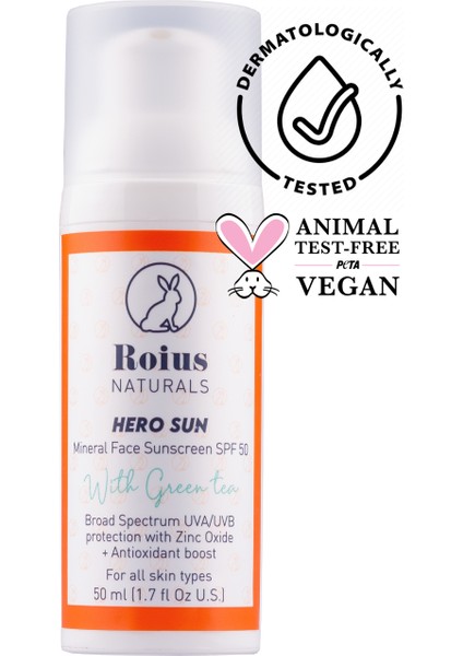 Hero Sun Mineral Filtreli Non-Nano Güneş Koruyucu SPF50 fırsatları